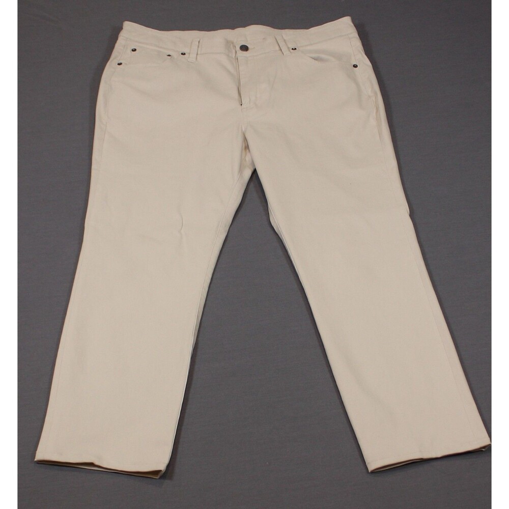 G/Fore G4 Pants Mens Cream Khaki Golf Trousers Stretch Tag Sz 36X34 (36X28)